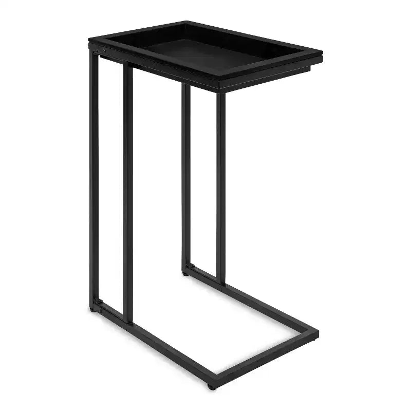 Bout de canapé en bois et métal – Table d'appoint moderne avec étagère