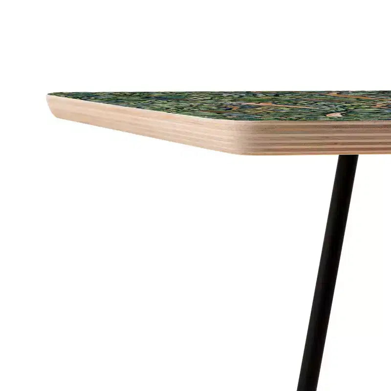 Table d'appoint carrée Côté Obscur Arbres Fauvistes – Motif imprimé artistique