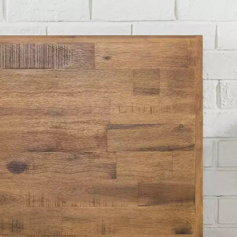 Cadre de lit en bois avec tête de lit réglable – Marron