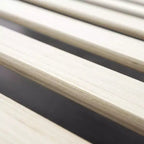 Cadre de lit en bois avec tête de lit réglable – Marron