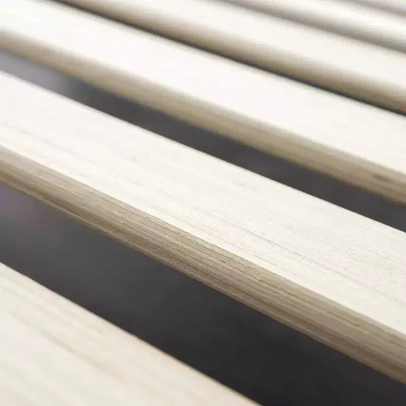 Cadre de lit en bois avec tête de lit réglable – Marron