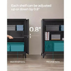 Armoire de rangement métallique avec portes et étagères pour bureau/garage