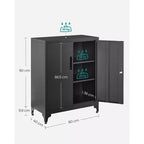 Armoire de rangement métallique avec portes et étagères pour bureau/garage