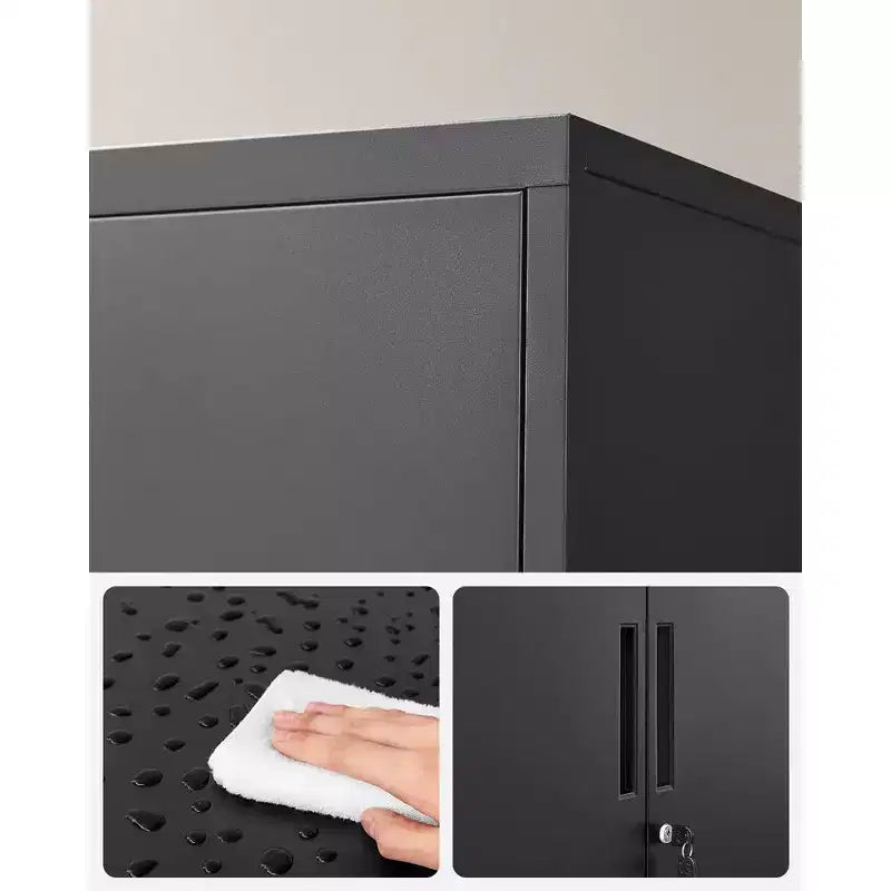 Armoire de rangement métallique avec portes et étagères pour bureau/garage