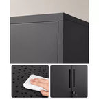 Armoire de rangement métallique avec portes et étagères pour bureau/garage