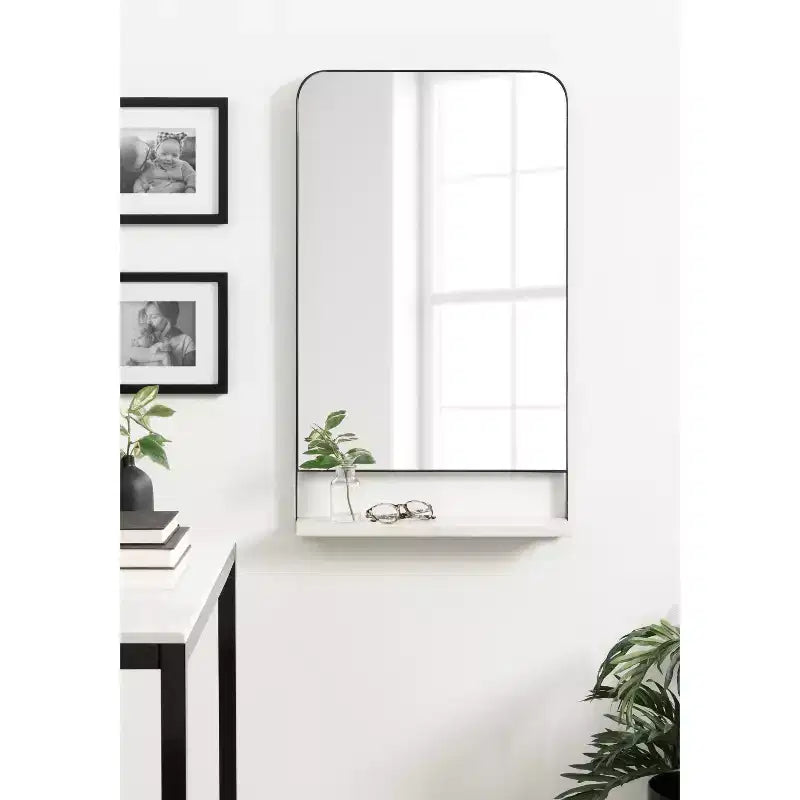Miroir mural arche 50x85 cm avec étagère