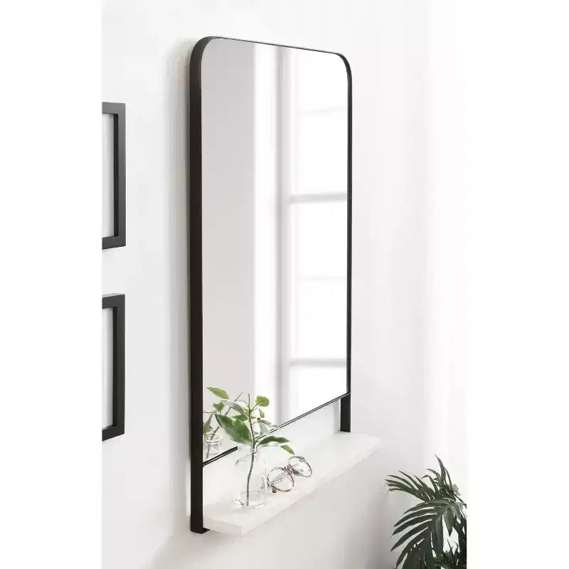 Miroir mural arche 50x85 cm avec étagère