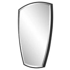 Miroir mural bouclier noir satiné 25.25"x36"