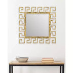 Miroir décoratif Calliope à motif grec – Or antique