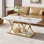 Table d'appoint marbre et métal – Table d'appoint élégante