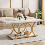 Table d'appoint marbre et métal – Table d'appoint élégante