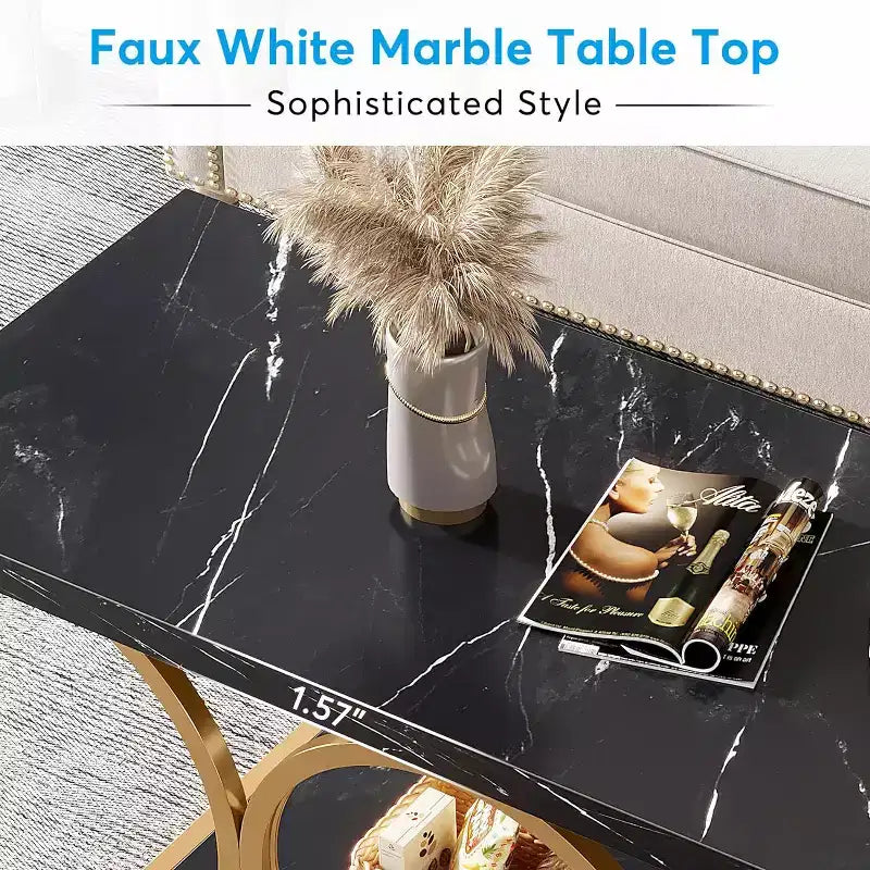 Table d'appoint marbre et métal – Table d'appoint élégante
