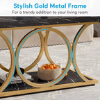 Table d'appoint marbre et métal – Table d'appoint élégante