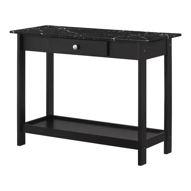Minsay Transitional Faux Marble Top Storage Console Table with Drawer - HOMES: Inside + Out
