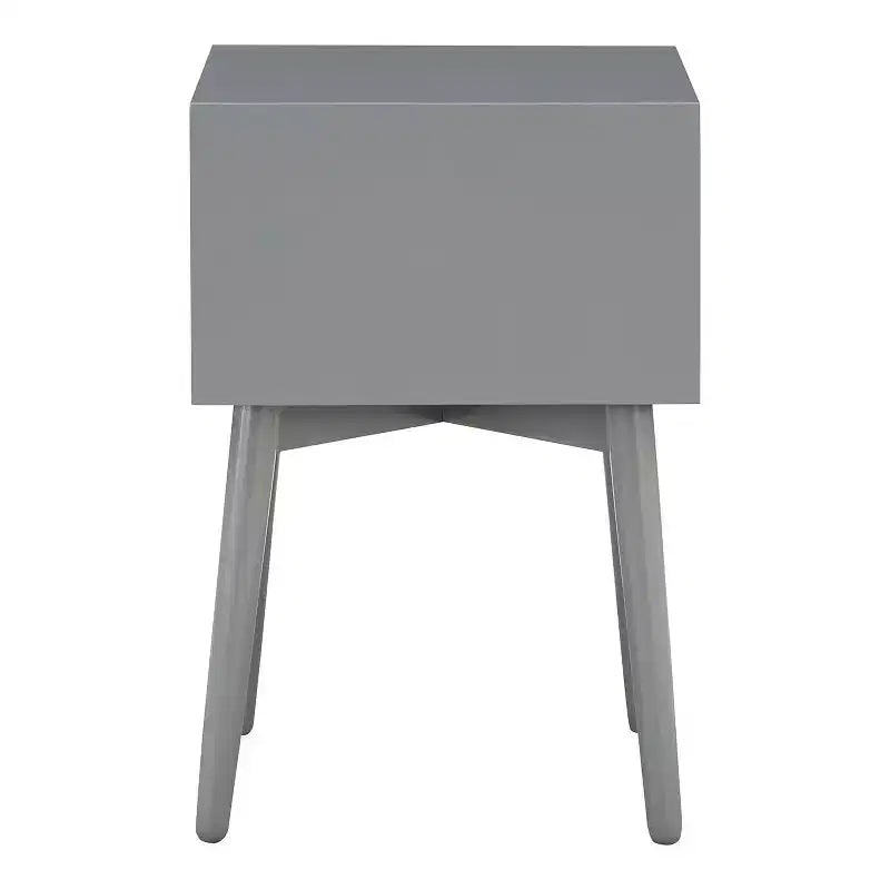 Table de chevet à 2 tiroirs – Rangement compact pour chambre à coucher avec cadre en bois