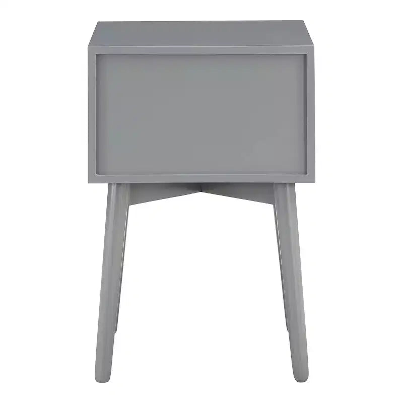 Table de chevet à 2 tiroirs – Rangement compact pour chambre à coucher avec cadre en bois