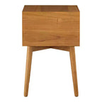 Table de chevet à 2 tiroirs – Rangement compact pour chambre à coucher avec cadre en bois