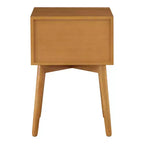 Table de chevet à 2 tiroirs – Rangement compact pour chambre à coucher avec cadre en bois