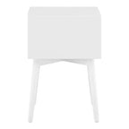 Table de chevet à 2 tiroirs – Rangement compact pour chambre à coucher avec cadre en bois