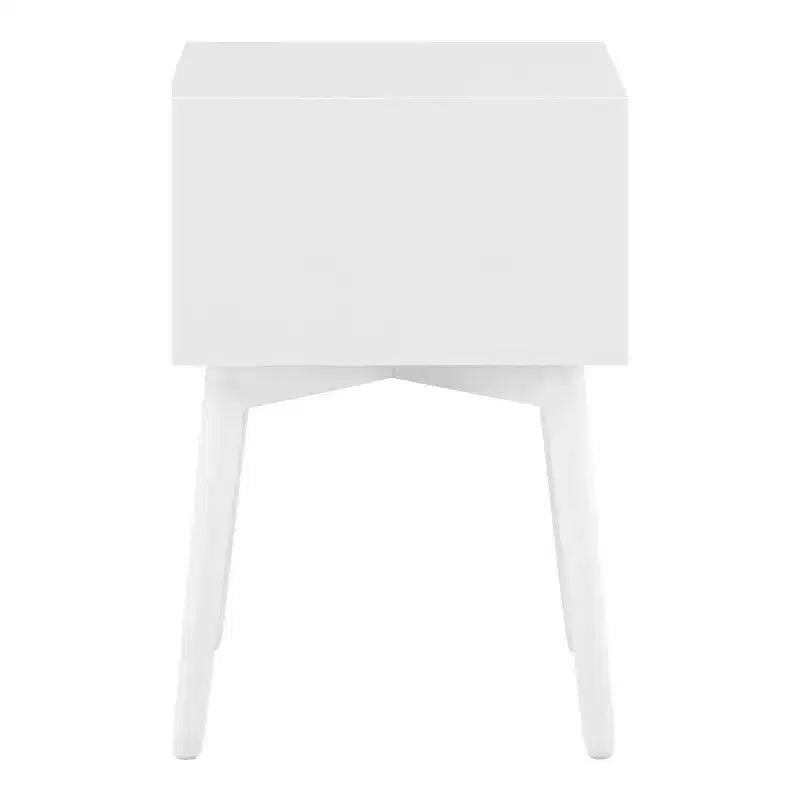 Table de chevet à 2 tiroirs – Rangement compact pour chambre à coucher avec cadre en bois