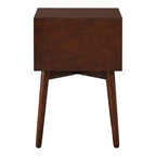 Table de chevet à 2 tiroirs – Rangement compact pour chambre à coucher avec cadre en bois