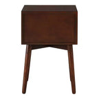 Table de chevet à 2 tiroirs – Rangement compact pour chambre à coucher avec cadre en bois