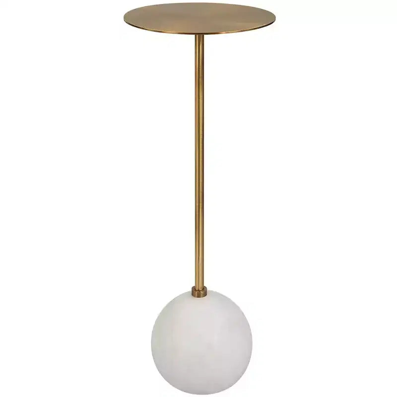 Uttermost Gimlet 8 1/2 Wide Brass Round Drink Table