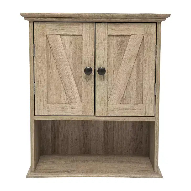 Armoire de toilette murale avec étagère réglable et portes à fermeture magnétique
