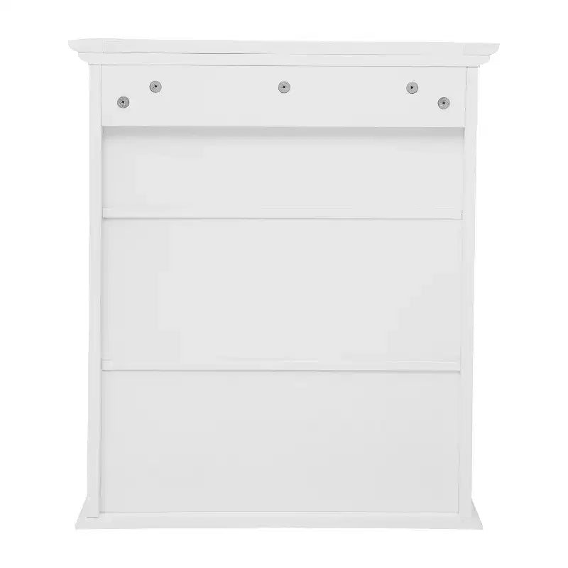 Armoire de toilette murale avec étagère réglable et portes à fermeture magnétique