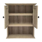 Armoire de toilette murale avec étagère réglable et portes à fermeture magnétique