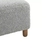 Banc ottoman rembourré en bois de 60" – Coussin en mousse, cadre en pin et contreplaqué, capacité de 250 lb