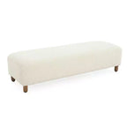 Banc ottoman rembourré en bois de 60" – Coussin en mousse, cadre en pin et contreplaqué, capacité de 250 lb