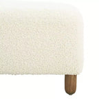 Banc ottoman rembourré en bois de 60" – Coussin en mousse, cadre en pin et contreplaqué, capacité de 250 lb