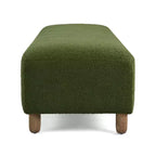 Banc ottoman rembourré en bois de 60" – Coussin en mousse, cadre en pin et contreplaqué, capacité de 250 lb