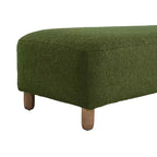 Banc ottoman rembourré en bois de 60" – Coussin en mousse, cadre en pin et contreplaqué, capacité de 250 lb