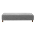 Banc ottoman rembourré en bois de 60" – Coussin en mousse, cadre en pin et contreplaqué, capacité de 250 lb