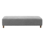 Banc ottoman rembourré en bois de 60" – Coussin en mousse, cadre en pin et contreplaqué, capacité de 250 lb