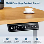 Bureau assis-debout électrique à hauteur réglable de 140 cm de large avec écran LED et boutons de mémoire