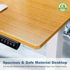 Bureau assis-debout électrique à hauteur réglable de 140 cm de large avec écran LED et boutons de mémoire