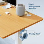 Bureau assis-debout électrique à hauteur réglable de 140 cm de large avec écran LED et boutons de mémoire