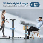 Bureau assis-debout électrique à hauteur réglable de 140 cm de large avec écran LED et boutons de mémoire