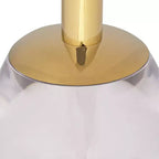 Table d'appoint de luxe or avec plateau en acrylique et base en verre de 62,87 cm