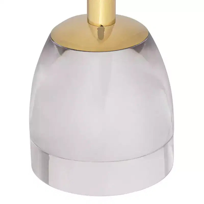 Table d'appoint de luxe or avec plateau en acrylique et base en verre de 62,87 cm