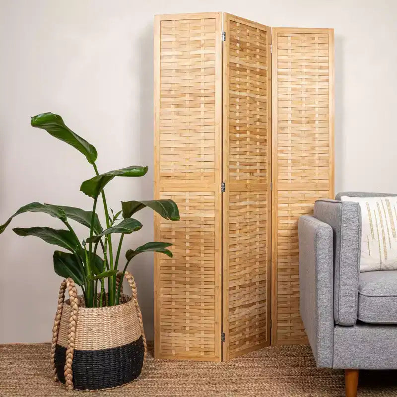 Écran bambou, tressage panier