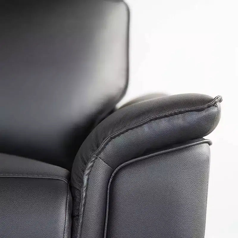 Fauteuil inclinable en similicuir avec levier manuel latéral