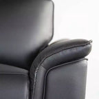 Fauteuil inclinable en similicuir avec levier manuel latéral
