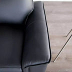 Fauteuil inclinable en similicuir avec levier manuel latéral