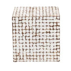bali & pari Janella Coconut Shell and Acacia Wood End Table