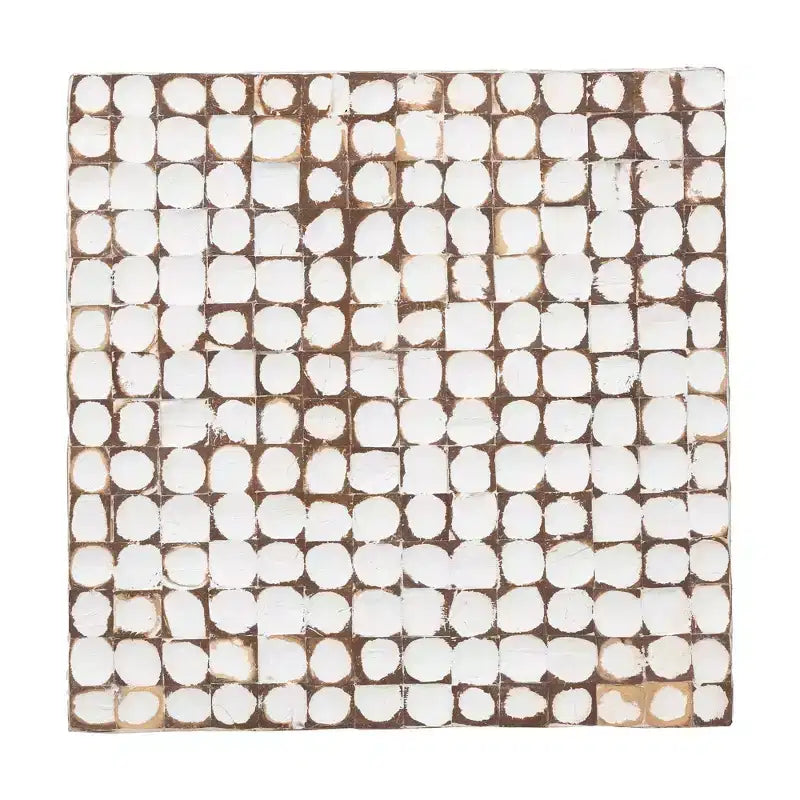Table d'appoint en coque de noix de coco et bois d'acacia – Accent bohème naturel