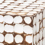Table d'appoint en coque de noix de coco et bois d'acacia – Accent bohème naturel